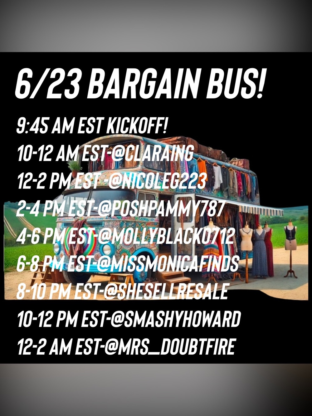 LIVE JUNE 23!! The Bargain Bus with ALL $5 starts! - Picture 2 of 2